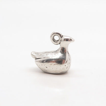 925 Sterling Silver Vintage Sunwest Duck Charm Pendant