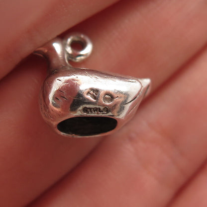 925 Sterling Silver Vintage Sunwest Duck Charm Pendant