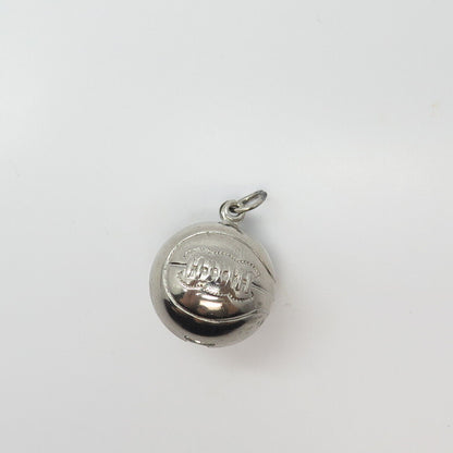 925 Sterling Silver Vintage P & B Basketball Charm Pendant