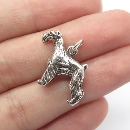 925 Sterling Silver Vintage Dog Charm Pendant