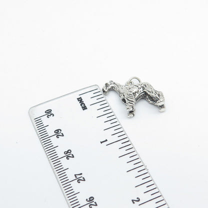 925 Sterling Silver Vintage Dog Charm Pendant