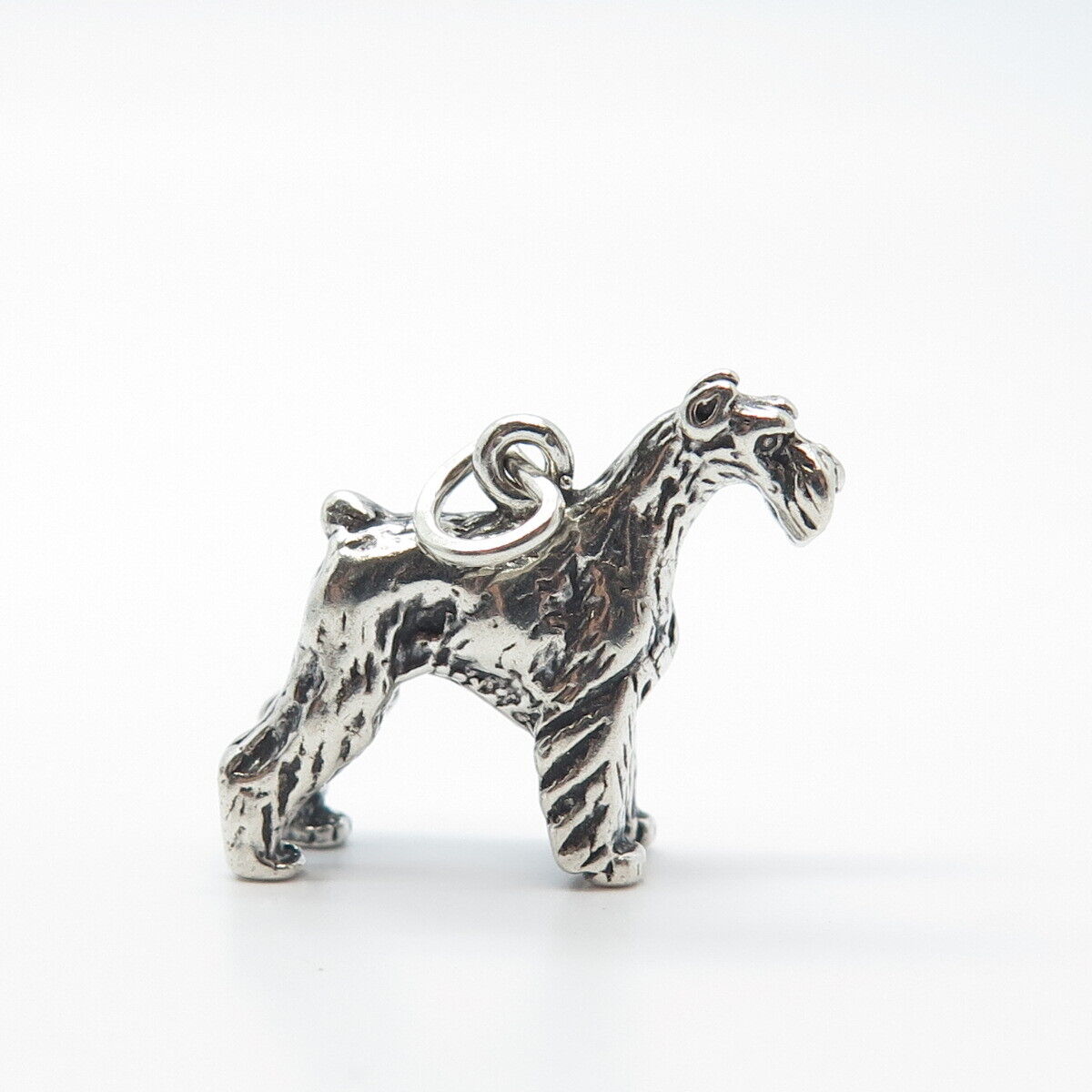 925 Sterling Silver Vintage Dog Charm Pendant