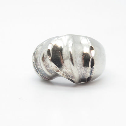 925 Sterling Silver Vintage Modernist Ring Size 6.25