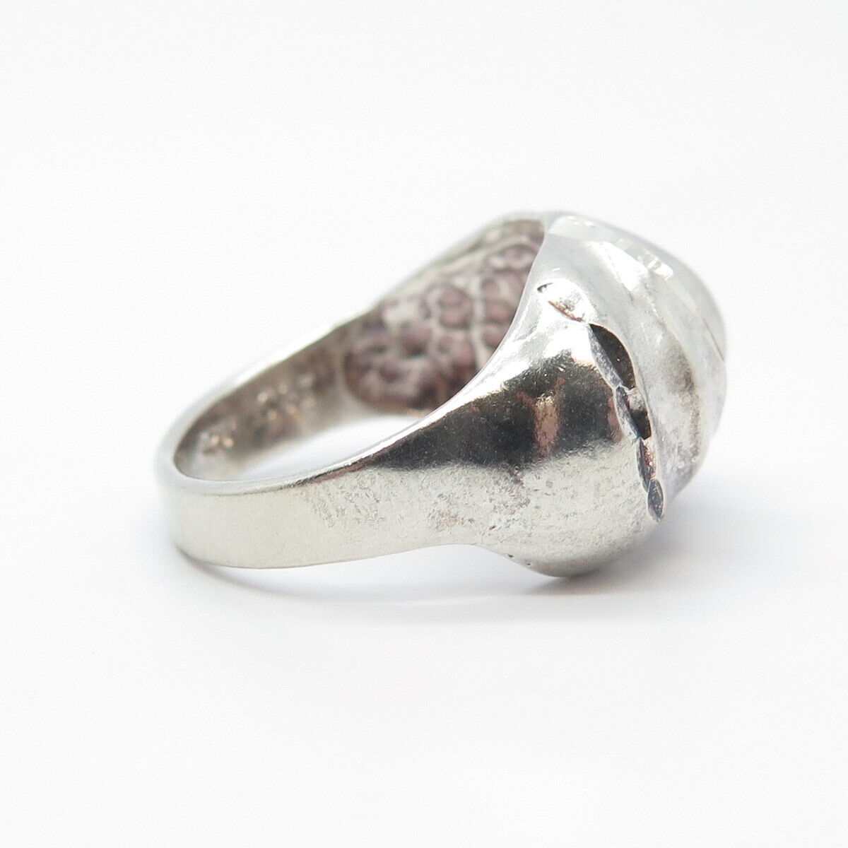 925 Sterling Silver Vintage Modernist Ring Size 6.25