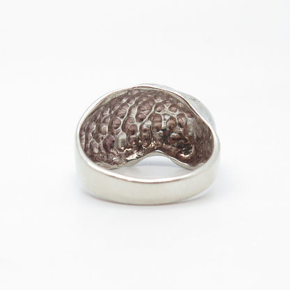925 Sterling Silver Vintage Modernist Ring Size 6.25