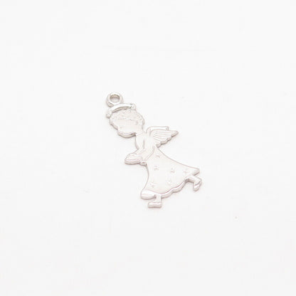 925 Sterling Silver Vintage Baby Angel Pendant