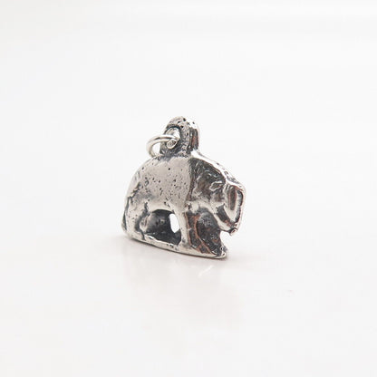 925 Sterling Silver Vintage Bear Charm Pendant