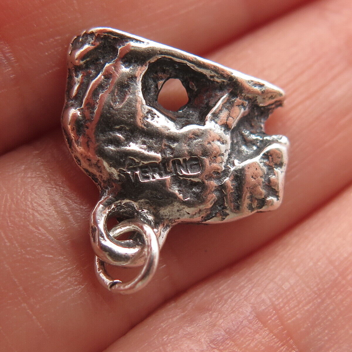 925 Sterling Silver Vintage Bear Charm Pendant