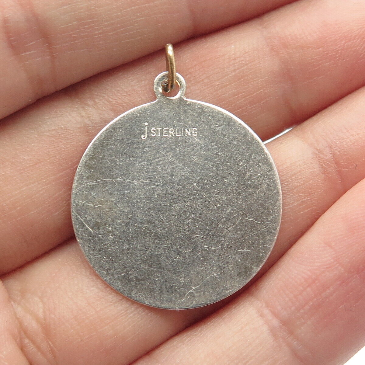 925 Sterling Silver Vintage "New Hampshire" Round Pendant