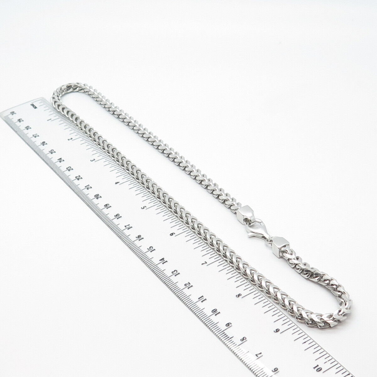 925 Sterling Silver Italy Wheat Chain Necklace 18"