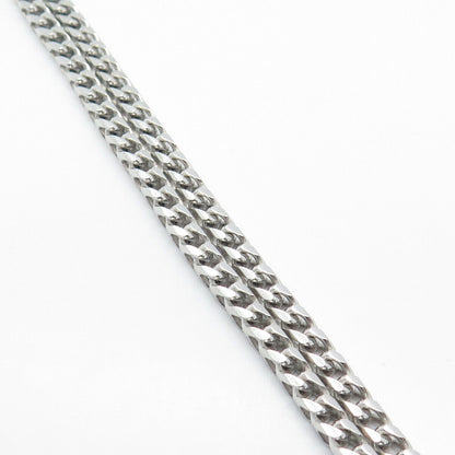 925 Sterling Silver Italy Wheat Chain Necklace 18"
