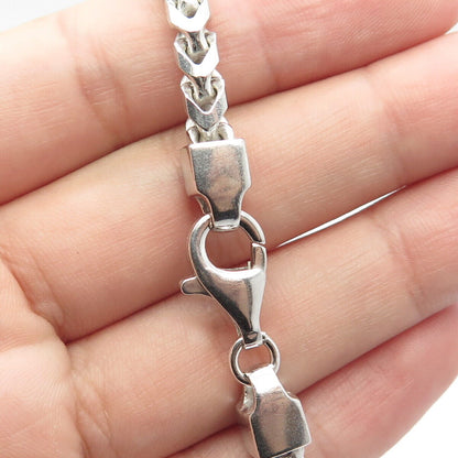 925 Sterling Silver Italy Wheat Chain Necklace 18"