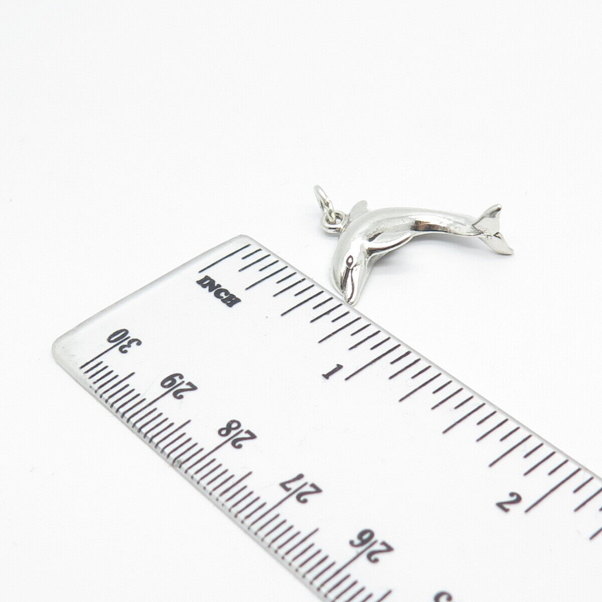 925 Sterling Silver Vintage Sunwest Friendly Dolphin Charm Pendant