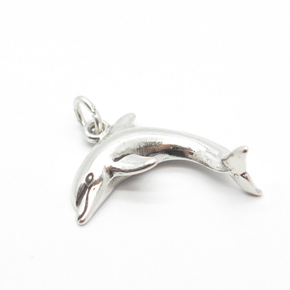 925 Sterling Silver Vintage Sunwest Friendly Dolphin Charm Pendant