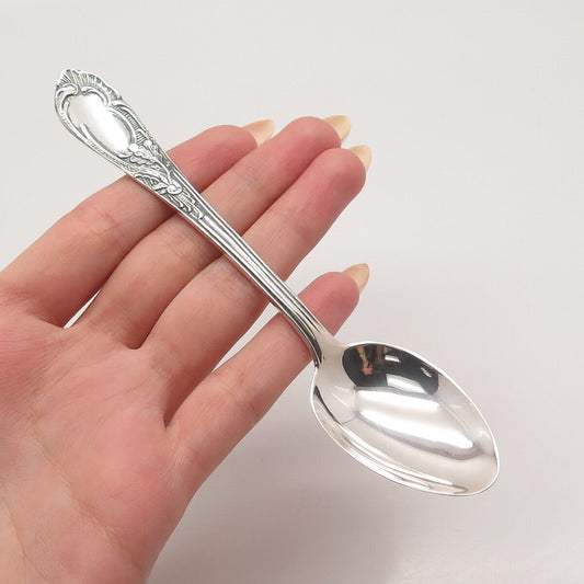 875 Silver Antique European Floral Spoon