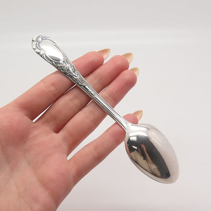 875 Silver Antique European Floral Spoon