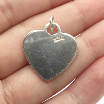 925 Sterling Silver Vintage POSH Mommy "Riley" Personalized Heart Pendant