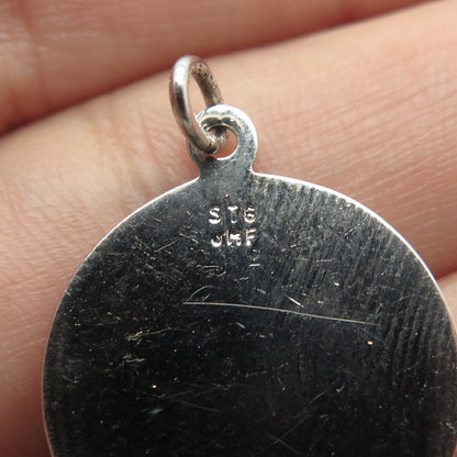 925 Sterling Silver Vintage STG GMF "Graduation Day" Round Pendant