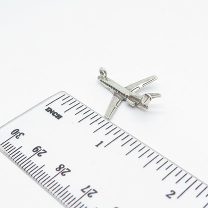 925 Sterling Silver Vintage Airplane Pendant