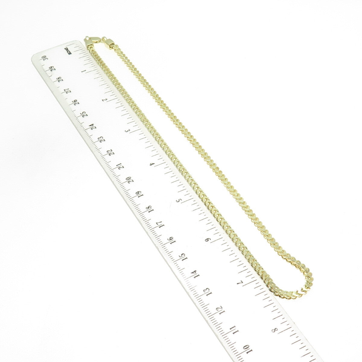 925 Sterling Silver Gold Plated Franco Chain Necklace 16"