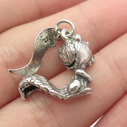 925 Sterling Silver Vintage Pacific Jewelry "Cooperstown" Squirrel Charm Pendant