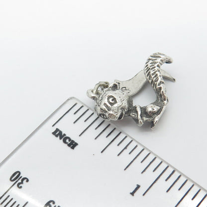 925 Sterling Silver Vintage Pacific Jewelry "Cooperstown" Squirrel Charm Pendant