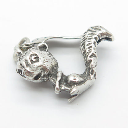 925 Sterling Silver Vintage Pacific Jewelry "Cooperstown" Squirrel Charm Pendant