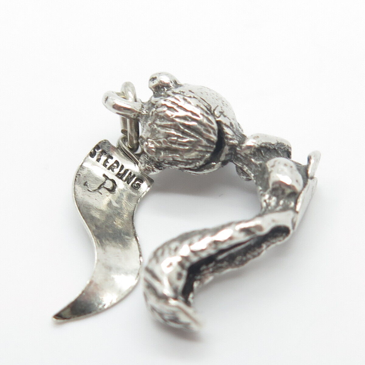 925 Sterling Silver Vintage Pacific Jewelry "Cooperstown" Squirrel Charm Pendant