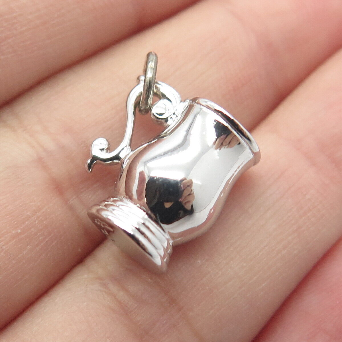 925 Sterling Silver Vintage Creamer/Milk Pitcher Handmade  Charm Pendant