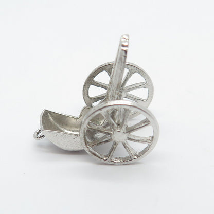 925 Sterling Silver Vintage Rickshaw Carriage Pendant