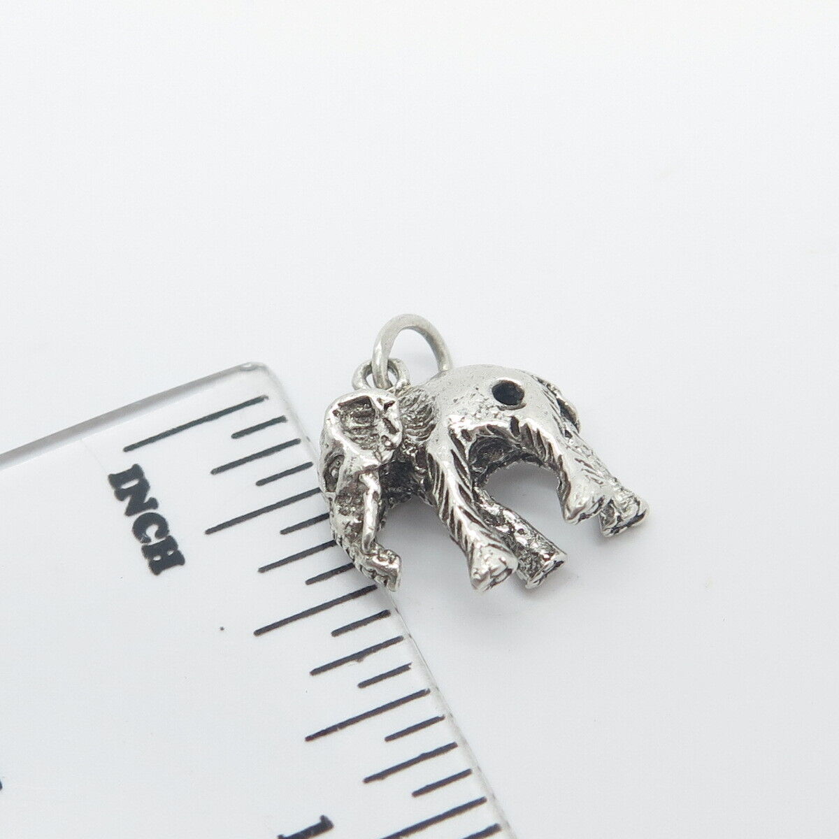 925 Sterling Silver Vintage Elephant for Good Luck Charm Pendant