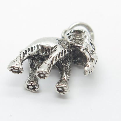 925 Sterling Silver Vintage Elephant for Good Luck Charm Pendant