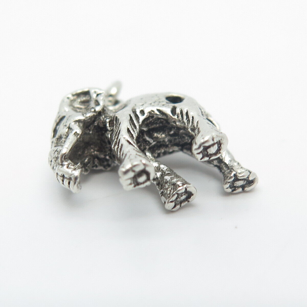 925 Sterling Silver Vintage Elephant for Good Luck Charm Pendant