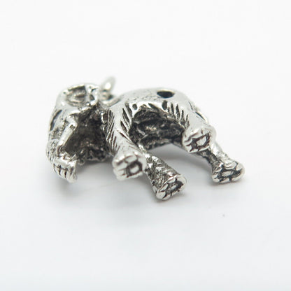 925 Sterling Silver Vintage Elephant for Good Luck Charm Pendant