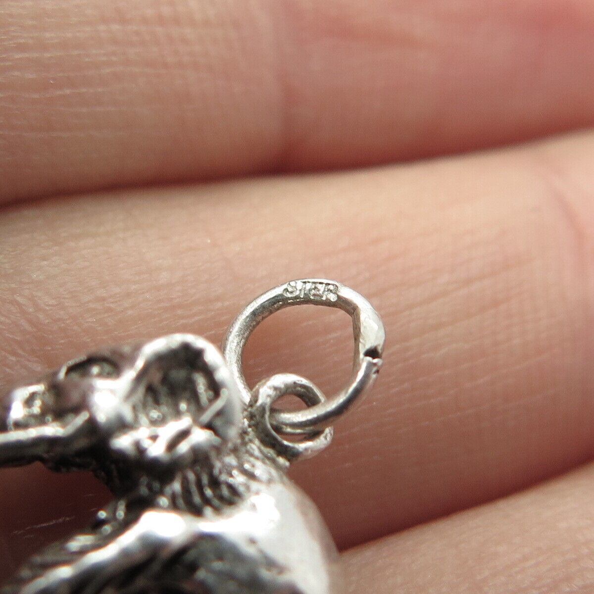 925 Sterling Silver Vintage Elephant for Good Luck Charm Pendant