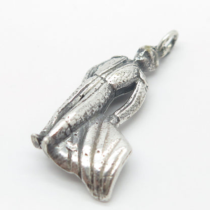 925 Sterling Silver Vintage Matador Man Pendant