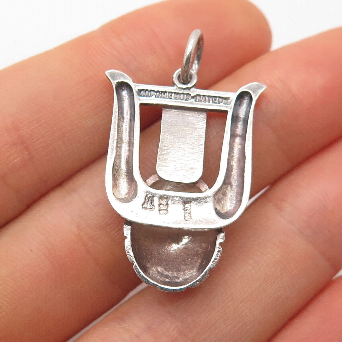 925 Sterling Silver Vintage Modernist Pendant