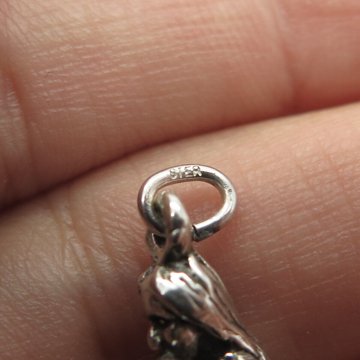 925 Sterling Silver Vintage Tribal Man 3D Charm Pendant