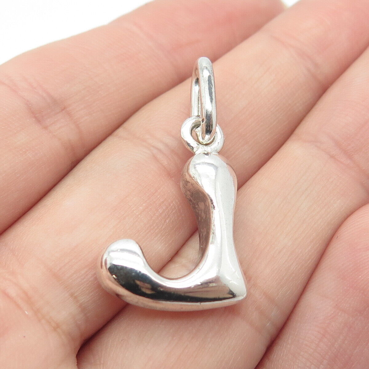 925 Sterling Silver Vintage Modernist 3D Charm Pendant