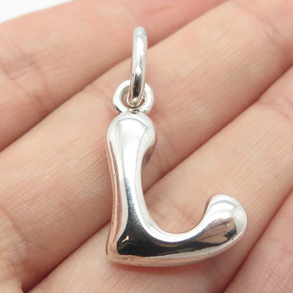 925 Sterling Silver Vintage Modernist 3D Charm Pendant