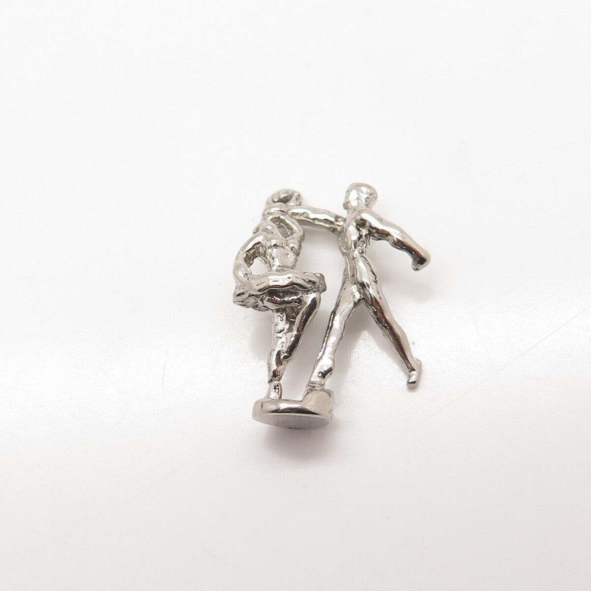 925 Sterling Silver Vintage Ballet Dancers Pendant