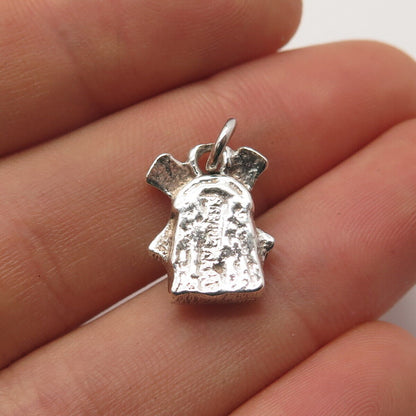 925 Sterling Silver Vintage Old Mill Charm Pendant