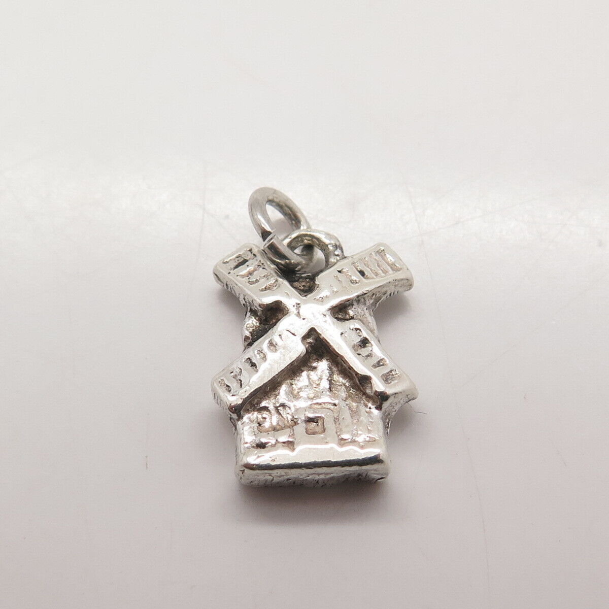 925 Sterling Silver Vintage Old Mill Charm Pendant