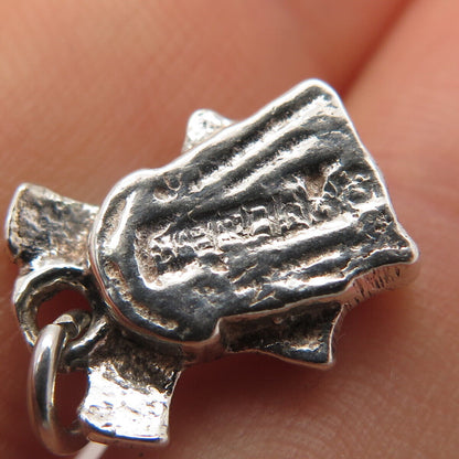 925 Sterling Silver Vintage Old Mill Charm Pendant