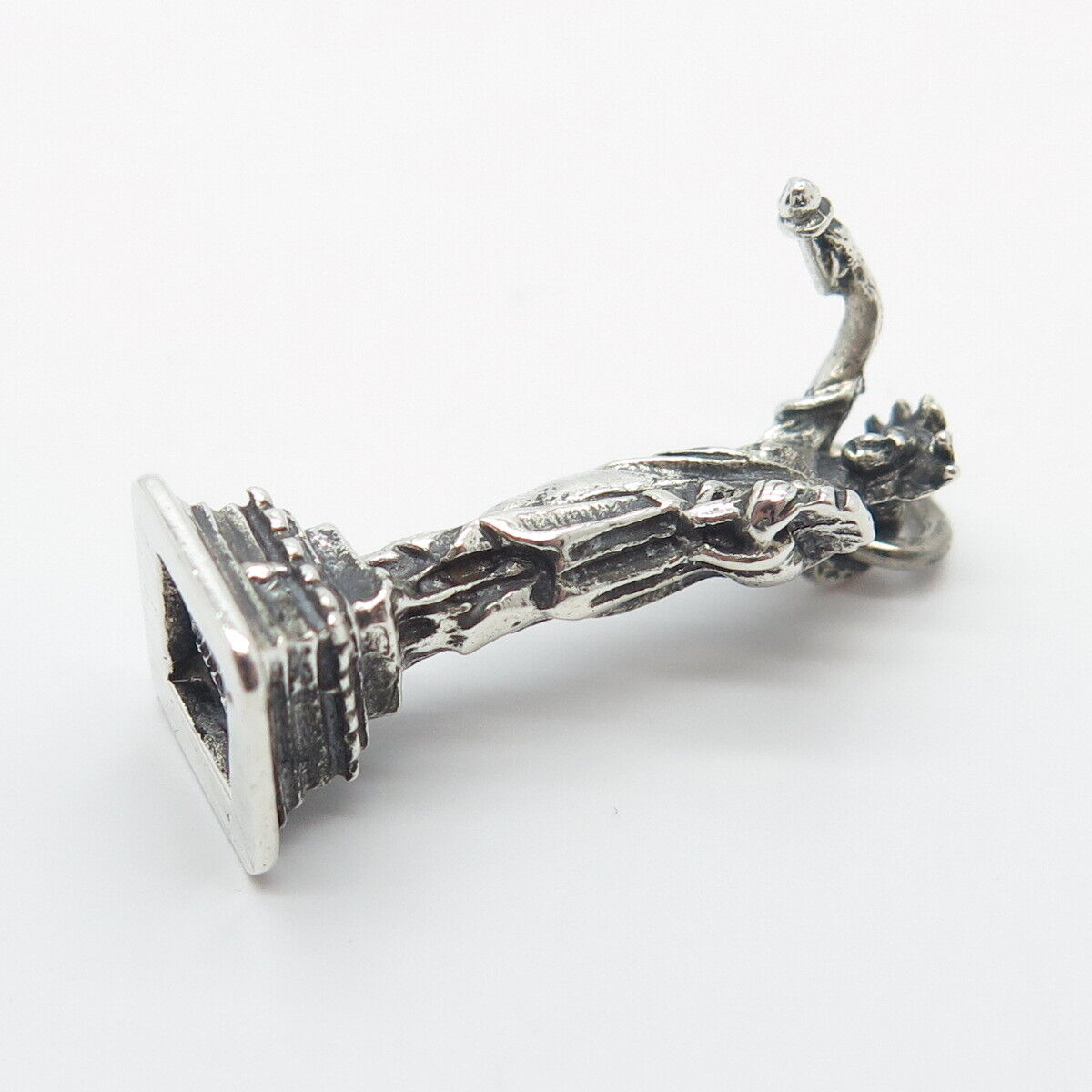 925 Sterling Silver Vintage Statue of Liberty Pendant