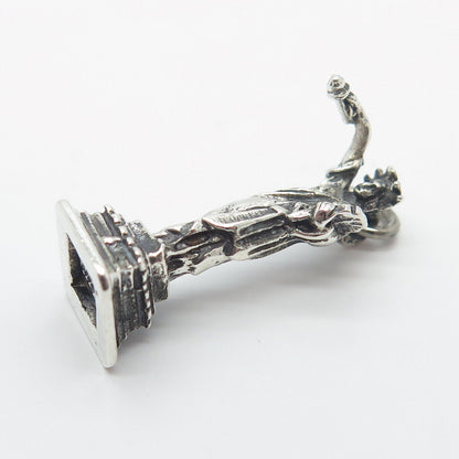 925 Sterling Silver Vintage Statue of Liberty Pendant