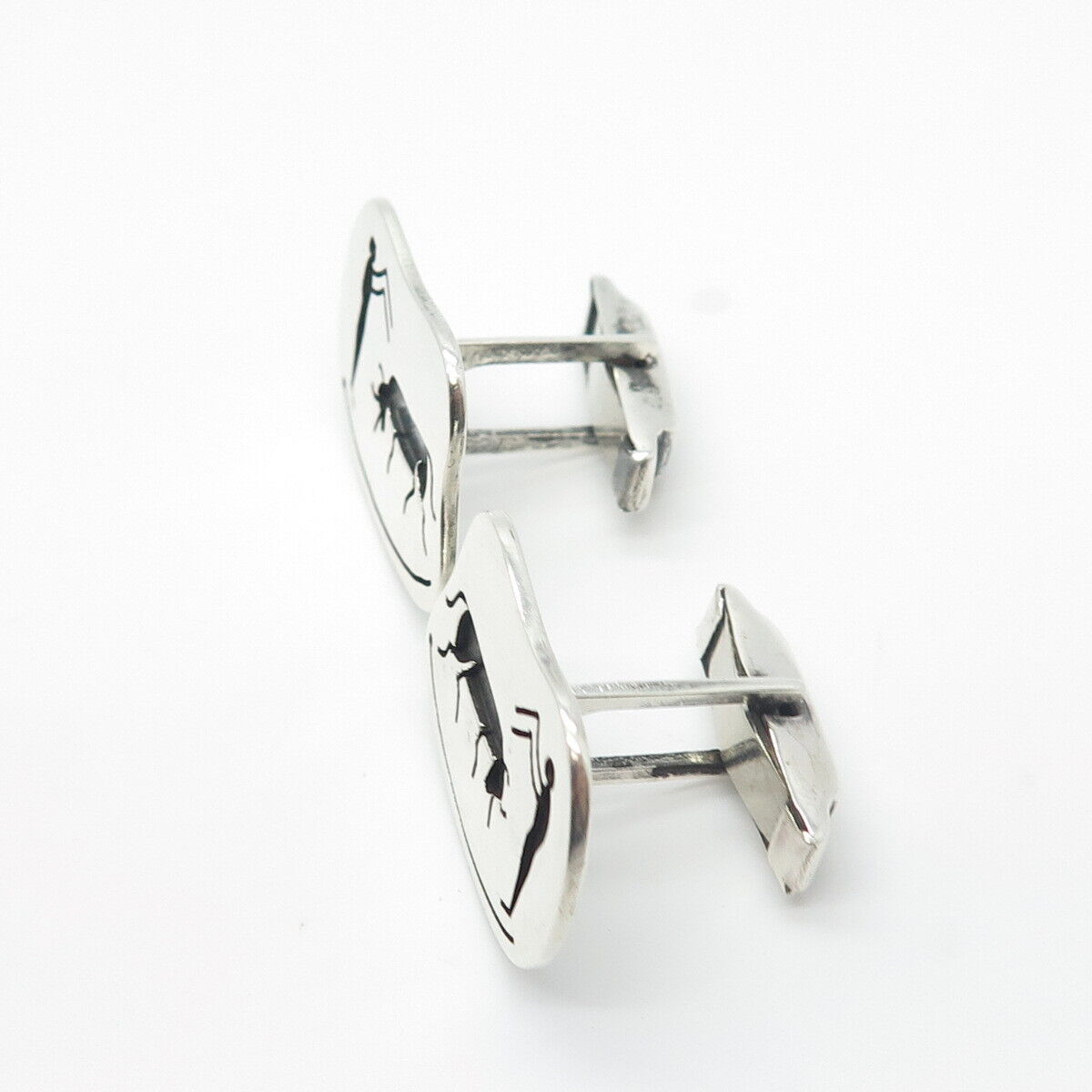 925 Sterling Silver Vintage Mexico Danny's Bullfighter Cufflinks