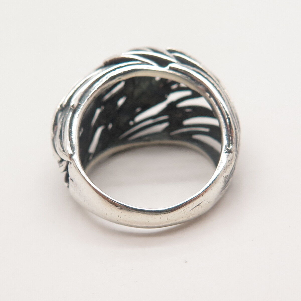 925 Sterling Silver Vintage Modernist Ring Size 6.5