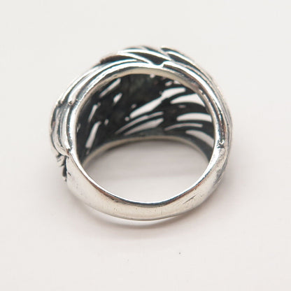 925 Sterling Silver Vintage Modernist Ring Size 6.5