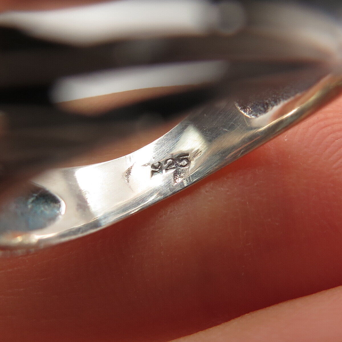 925 Sterling Silver Vintage Modernist Ring Size 6.5